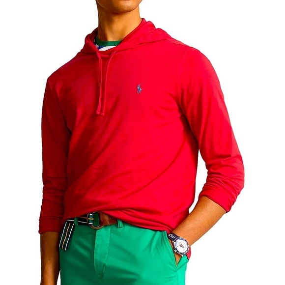 Polo Ralph Lauren Red Jersey Hooded Tee - Size 3XB NWT - BIG AND TALL - Picture 1 of 8